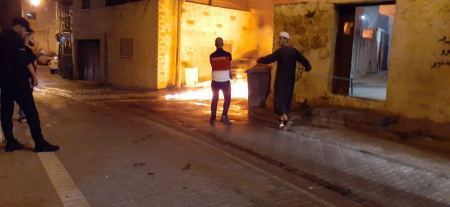 اندلاع حريق في سيارة في مدينة الطيبة
